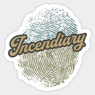 Incendiary Fingerprint Sticker